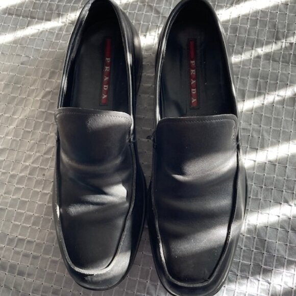 Prada loafers leather black size EUR 40  US 6.5